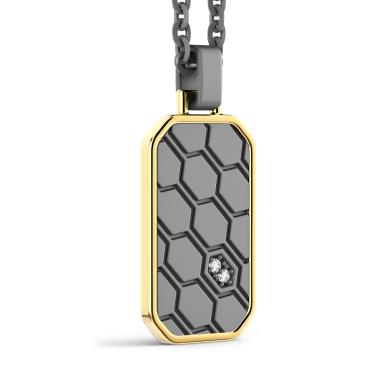 Zancan Halskette aus Titan, 18kt Gold & Diamanten | Luxus-Schmuck