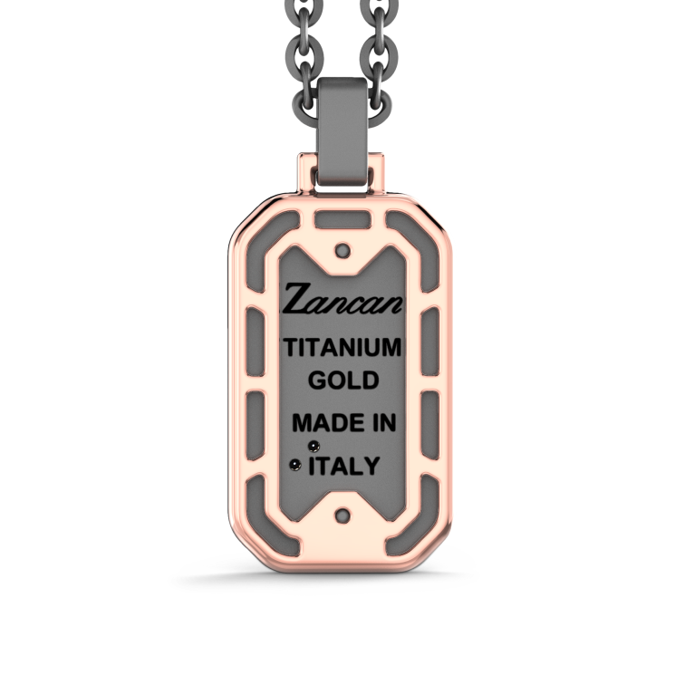 Collana Zancan in Titanio, Oro 18kt e Diamanti | Lusso Made in Italy