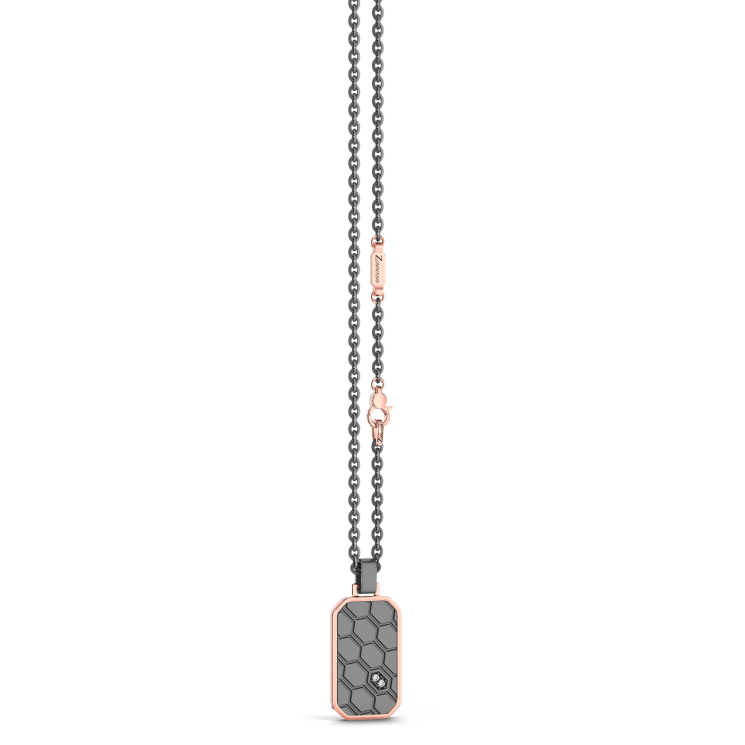 Collana Zancan in Titanio, Oro 18kt e Diamanti | Lusso Made in Italy