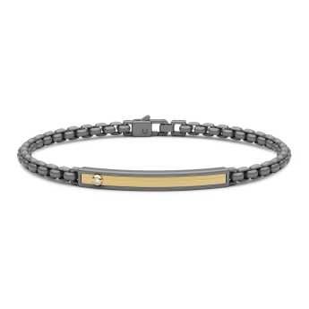 Bracciale Zancan in Titanio e Oro 18kt con Diamante.
