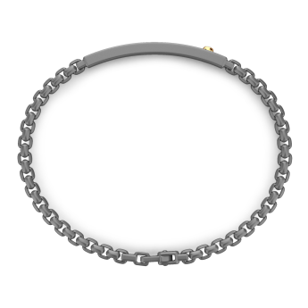 Bracciale Zancan in Titanio e Oro 18kt con Diamante. 2