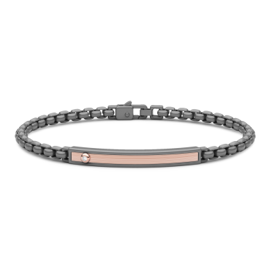 Bracciale Zancan in Titanio e Oro 18kt con Diamante.