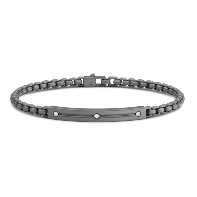 Bracciale Zancan in Titanio e Oro 18 kt con Diamanti | Collezione Eternity Titanium