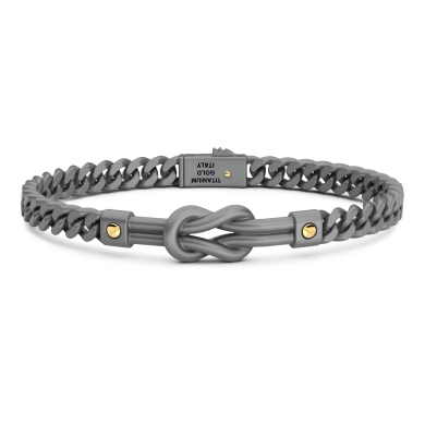 Bracciale Zancan in Titanio e Oro 18kt con Nodo Nautico e Oro | Eternity Titanium