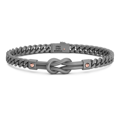 Bracciale Zancan in Titanio e Oro 18kt con Nodo Nautico e Oro | Eternity Titanium