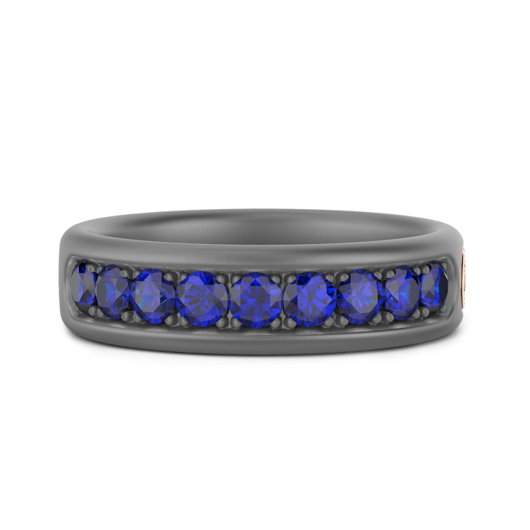 Zancan-Ring aus Titan, 18 kt Gold und schwarzen Diamanten – Modernes und exklusives Design
