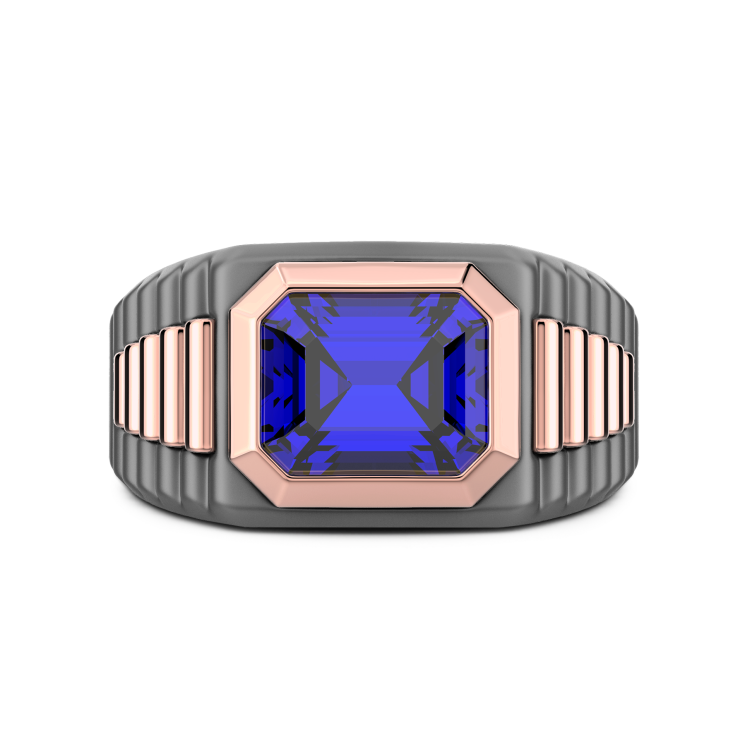 Anillo Zancan en titanio, oro 18kt y diamantes negros – Diseño moderno y exclusivo