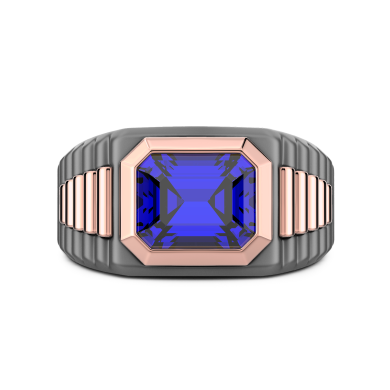 Anillo Zancan en titanio, oro 18kt y diamantes negros – Diseño moderno y exclusivo