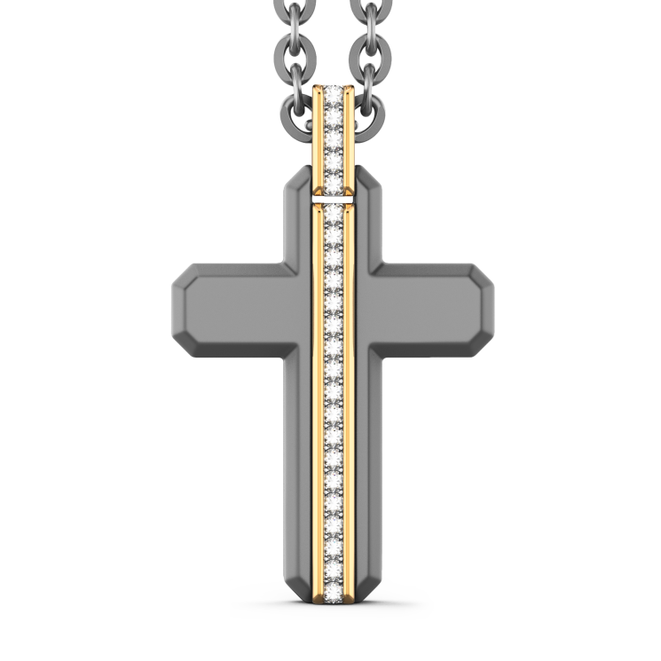 Zancan Halskette aus Titan, 18kt Gold & Diamanten | Luxus-Schmuck
