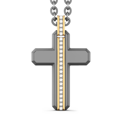 Zancan Halskette aus Titan, 18kt Gold & Diamanten | Luxus-Schmuck