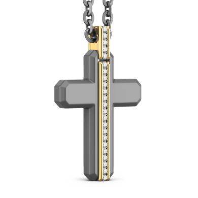 Zancan Halskette aus Titan, 18kt Gold & Diamanten | Luxus-Schmuck