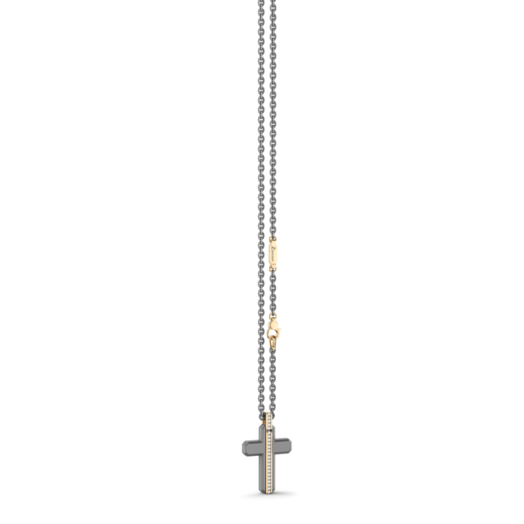 Zancan Halskette aus Titan, 18kt Gold & Diamanten | Luxus-Schmuck