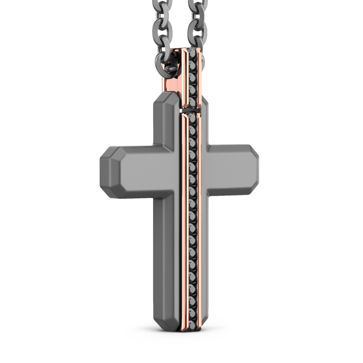 Zancan Titanium, 18kt Gold & Diamond Necklace | Italian Luxury