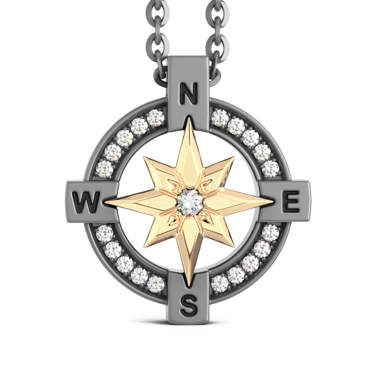 Zancan Halskette aus Titan, 18kt Gold & Diamanten | Luxus-Schmuck