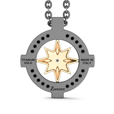 Zancan Halskette aus Titan, 18kt Gold & Diamanten | Luxus-Schmuck