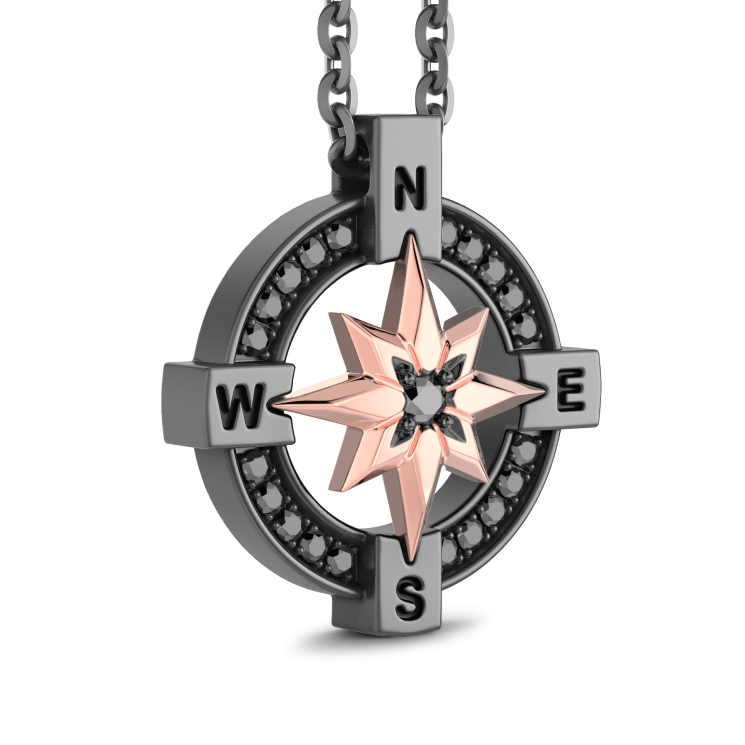 Zancan Halskette aus Titan, 18kt Gold & Diamanten | Luxus-Schmuck