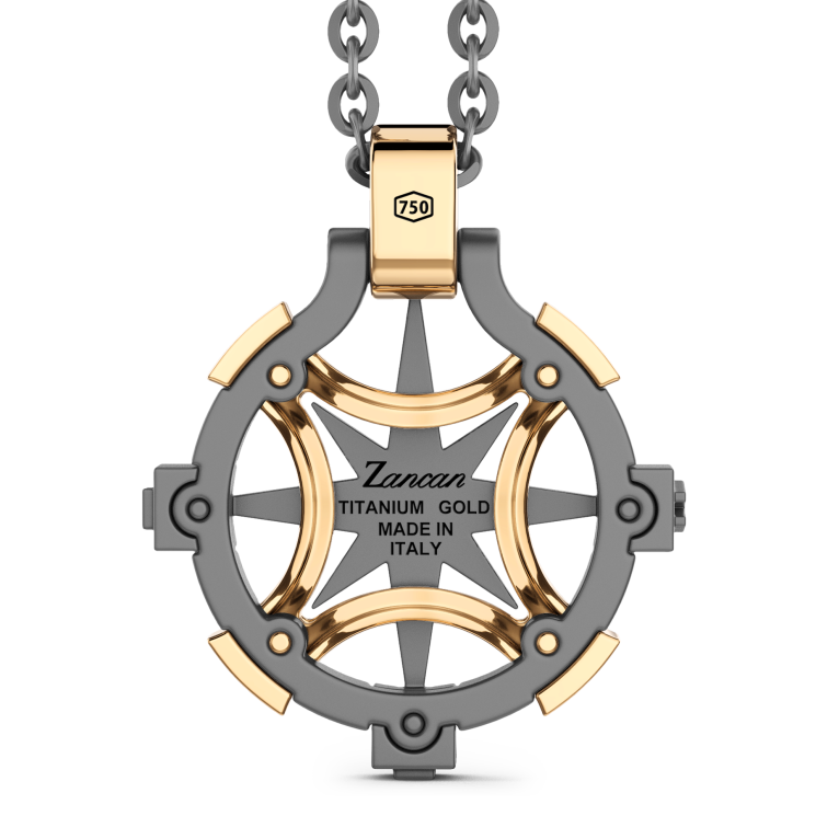 Collana Zancan in Titanio e Oro 18kt | Lusso Made in Italy