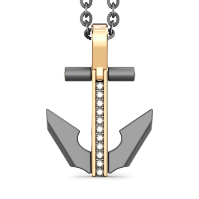 Zancan Halskette aus Titan, 18kt Gold & Diamanten | Luxus-Schmuck