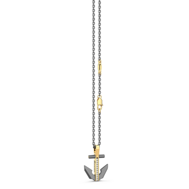 Zancan Halskette aus Titan, 18kt Gold & Diamanten | Luxus-Schmuck