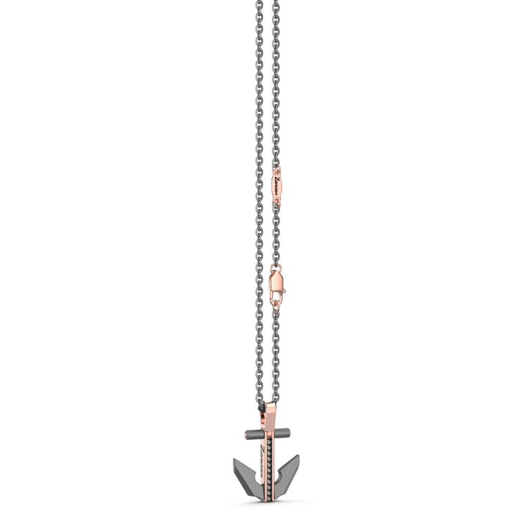 Collana Zancan in Titanio, Oro 18kt e Diamanti | Lusso Made in Italy