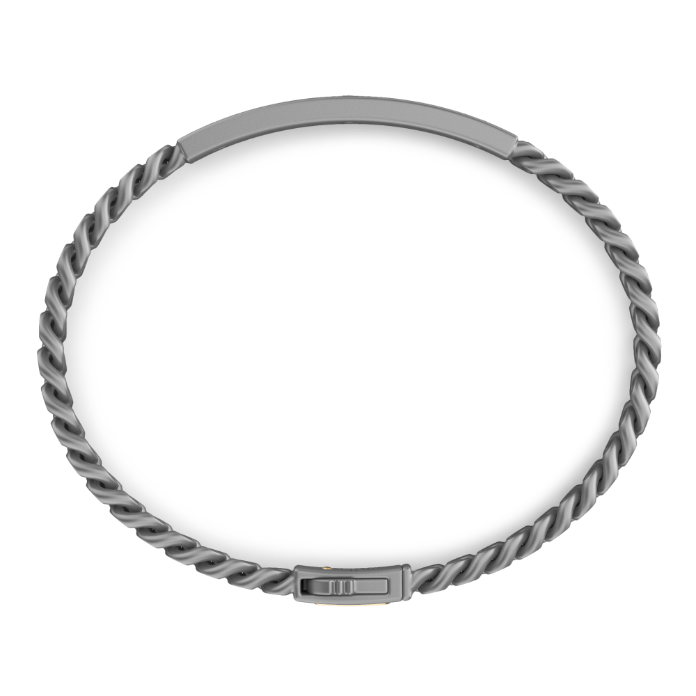 Bracciale Zancan in Titanio, Oro 18kt e Diamanti | Lusso Made in Italy