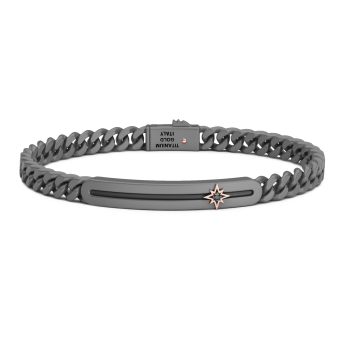 Bracciale Zancan in Titanio, Oro 18kt e Diamanti | Lusso Made in Italy