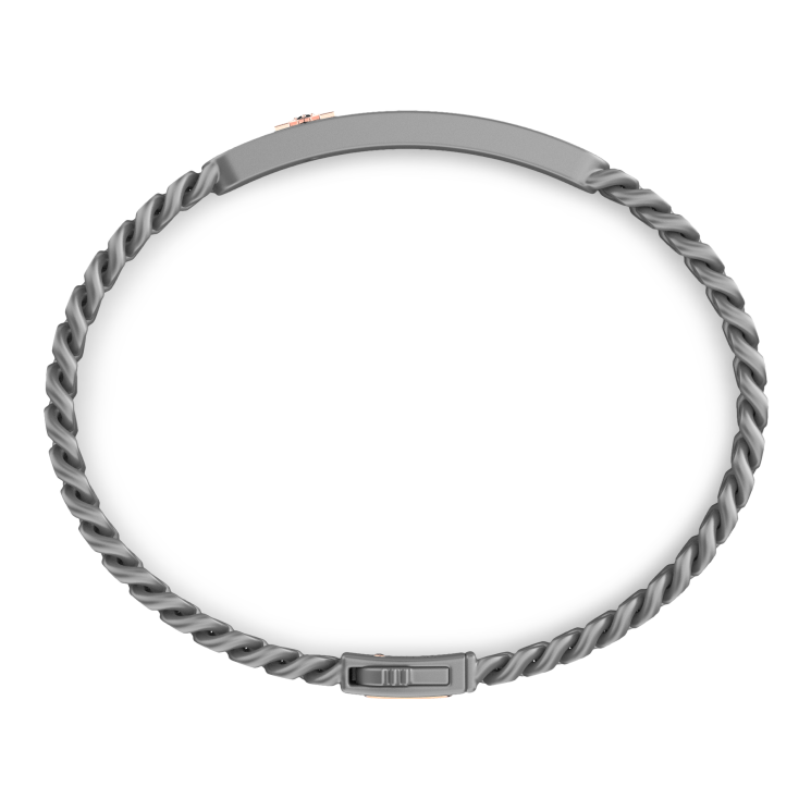 Bracciale Zancan in Titanio, Oro 18kt e Diamanti | Lusso Made in Italy