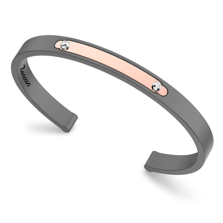 Bracciale Zancan in Titanio, Oro 18kt e Diamanti | Lusso Made in Italy