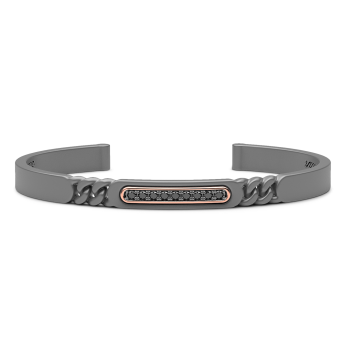 Bracciale Zancan in Titanio, Oro 18kt e Diamanti | Lusso Made in Italy