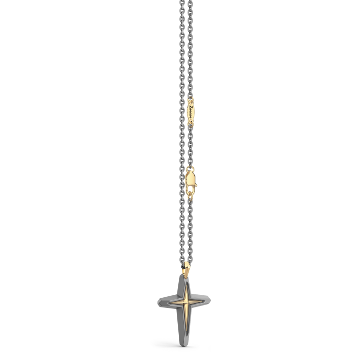Zancan Titanium, 18kt Gold & Diamond Necklace | Italian Luxury