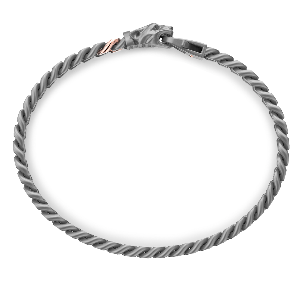 Bracciale Zancan in Titanio, Oro 18kt e Diamanti | Lusso Made in Italy