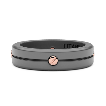 Bague Zancan en Titane avec Vis en Or 18kt - Élégance Moderne
