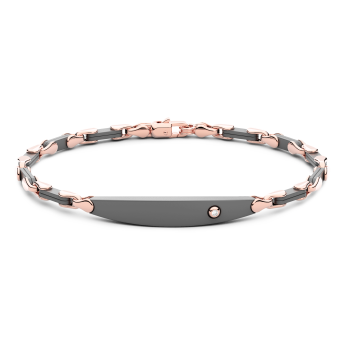 Bracciale Zancan in Titanio, Oro 18kt e Diamanti | Lusso Made in Italy