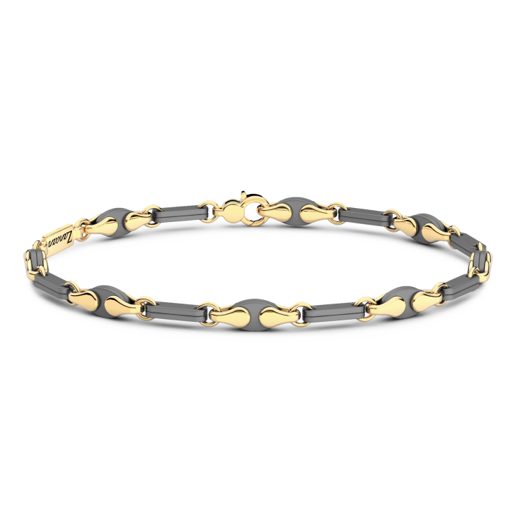 Bracciale Zancan in Titanio, Oro 18kt e Diamanti | Lusso Made in Italy