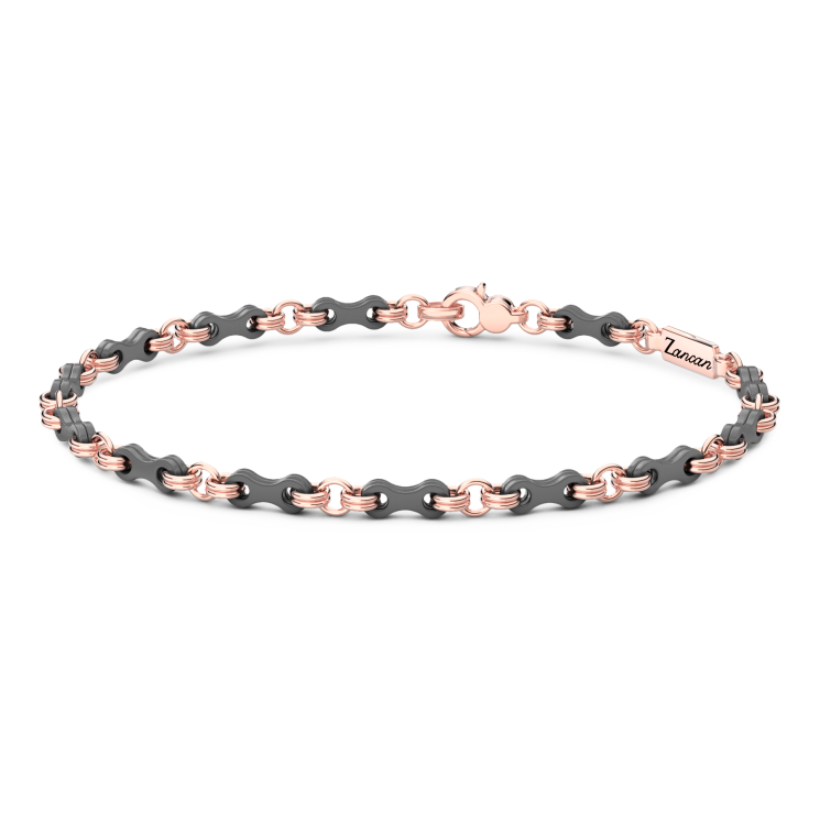 Bracciale Zancan in Titanio, Oro 18kt e Diamanti | Lusso Made in Italy