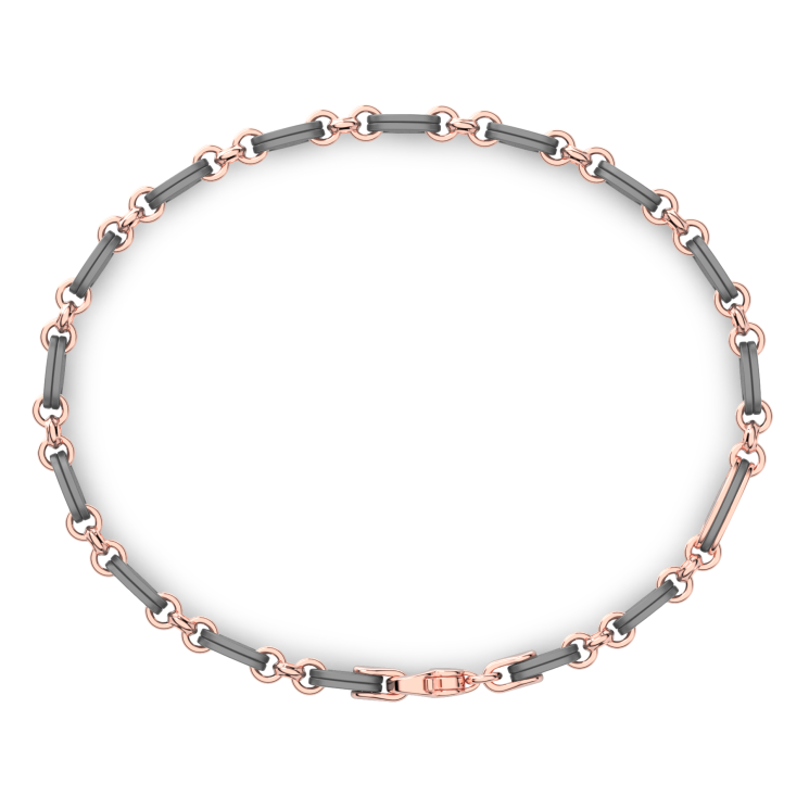 Bracciale Zancan in Titanio, Oro 18kt e Diamanti | Lusso Made in Italy