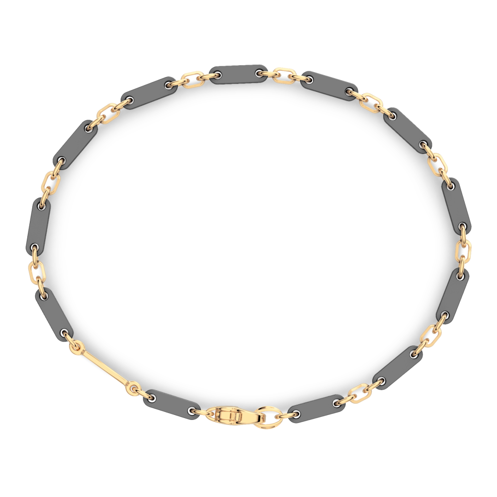 Bracciale Zancan in Titanio, Oro 18kt e Diamanti | Lusso Made in Italy