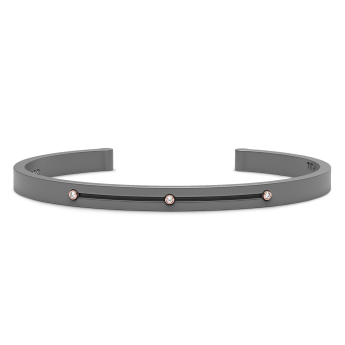 Bracciale Zancan in Titanio, Oro 18kt e Diamanti | Lusso Made in Italy