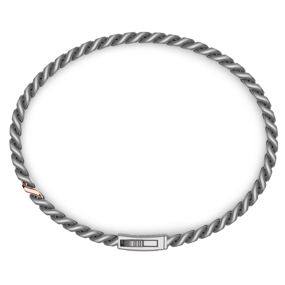 Bracciale Zancan in Titanio, Oro 18kt e Diamanti | Lusso Made in Italy