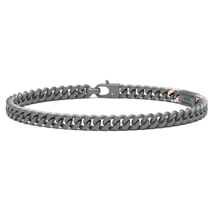 Bracciale Zancan in Titanio, Oro 18kt e Diamanti | Lusso Made in Italy