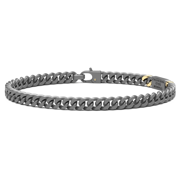 Bracciale Zancan in Titanio, Oro 18kt e Diamanti | Lusso Made in Italy