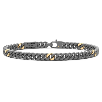 Bracciale Zancan in Titanio, Oro 18kt e Diamanti | Lusso Made in Italy