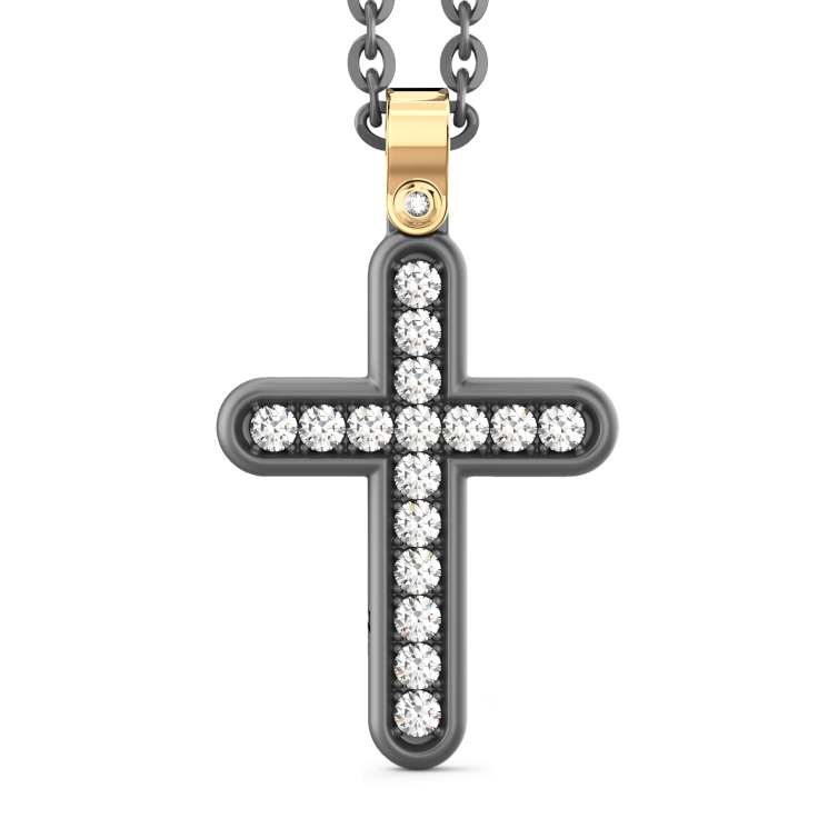Zancan Halskette aus Titan, 18kt Gold & Diamanten | Luxus-Schmuck