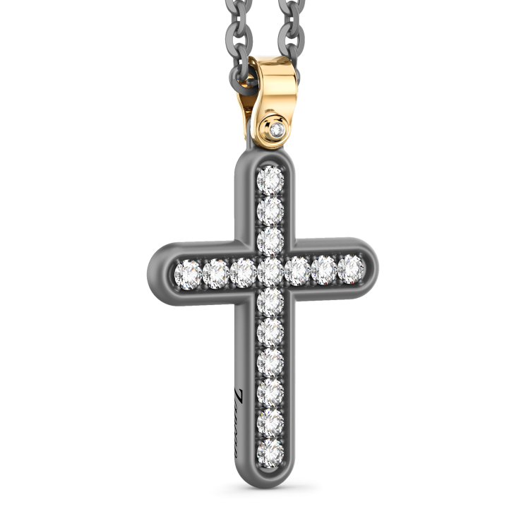 Zancan Halskette aus Titan, 18kt Gold & Diamanten | Luxus-Schmuck