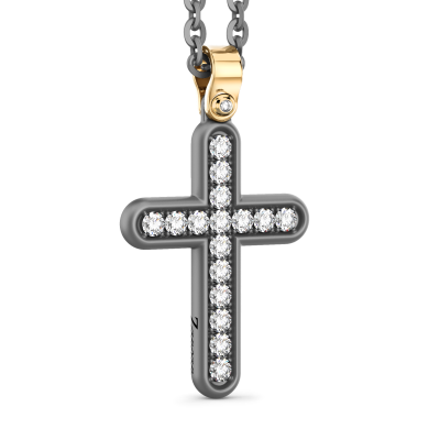Zancan Halskette aus Titan, 18kt Gold & Diamanten | Luxus-Schmuck