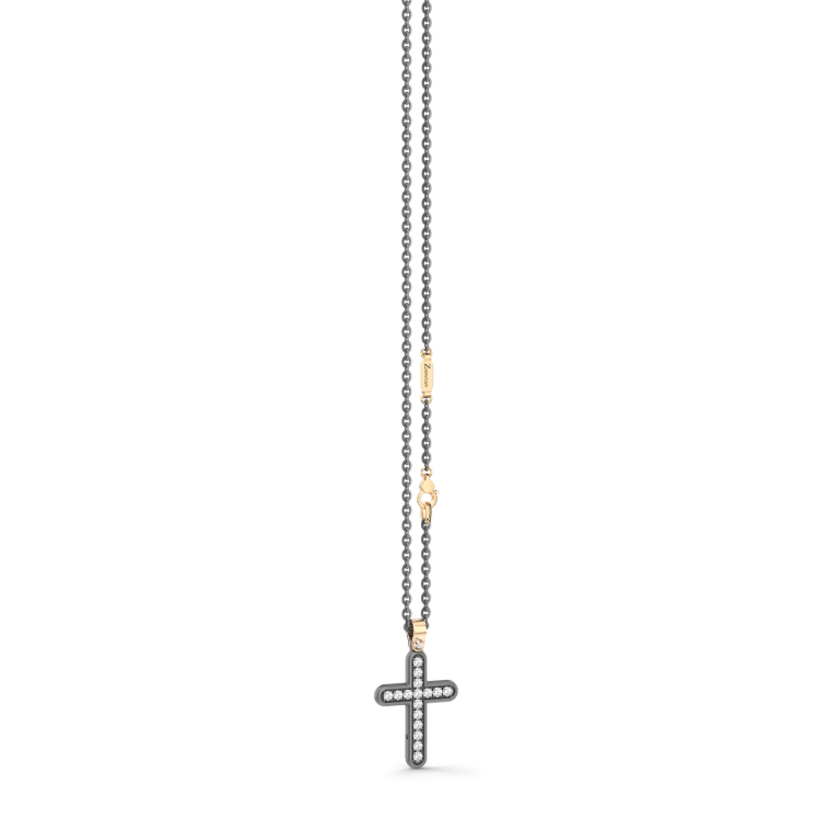 Zancan Halskette aus Titan, 18kt Gold & Diamanten | Luxus-Schmuck