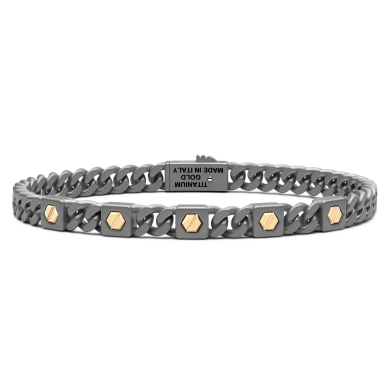Bracciale Zancan in titanio e oro 18kt