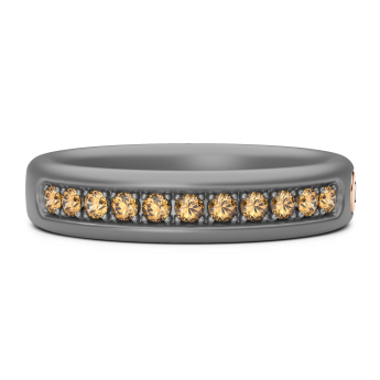 Anello Zancan in titanio, oro 18kt e diamanti brown