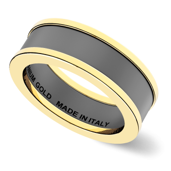 Anello Zancan in titanio e oro 18kt 2