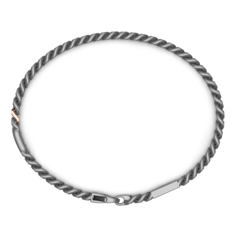 Bracciale Zancan in titanio, oro 18kt e diamanti neri 2